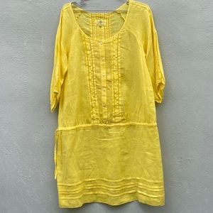 Yellow Linen Dress Resort Life